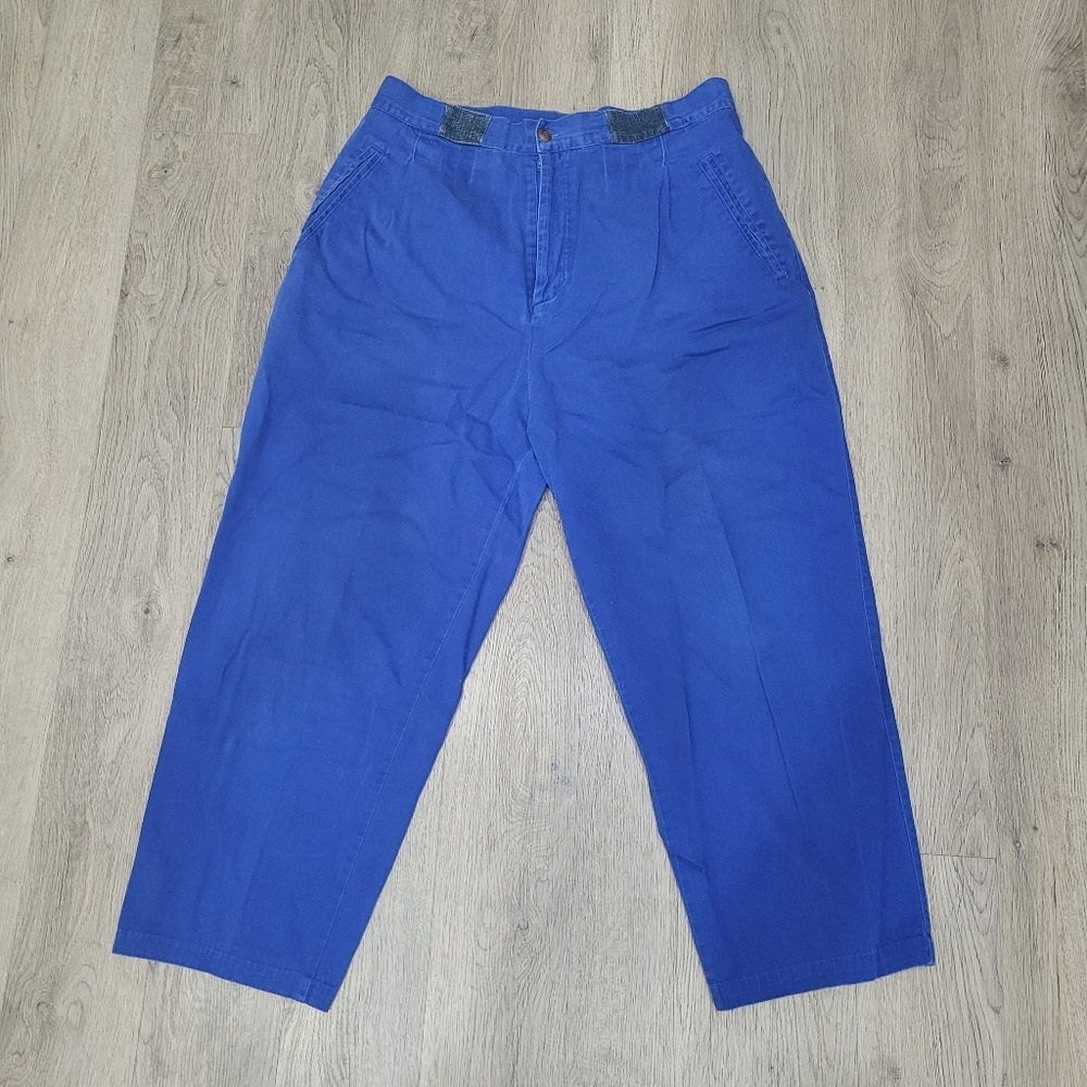 Vintage 90s Plain Blue Pants Size: W29